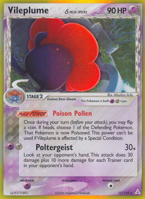 Vileplume (17/110) (Delta Species) [EX: Holon Phantoms] | Gear Gaming Bentonville