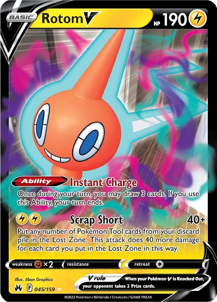 Rotom V (045/159) [Sword & Shield: Crown Zenith] | Gear Gaming Bentonville