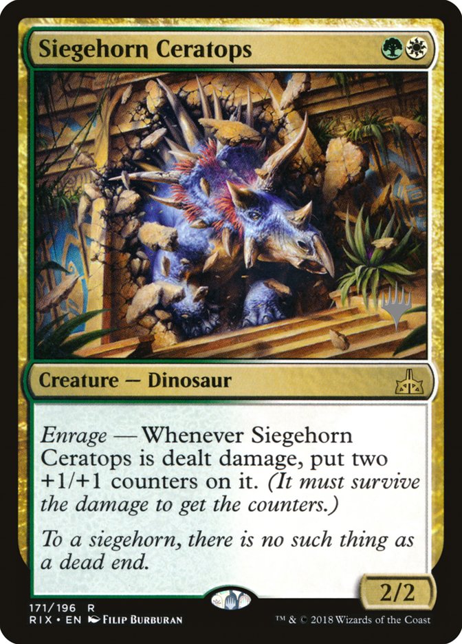 Siegehorn Ceratops (Promo Pack) [Rivals of Ixalan Promos] | Gear Gaming Bentonville