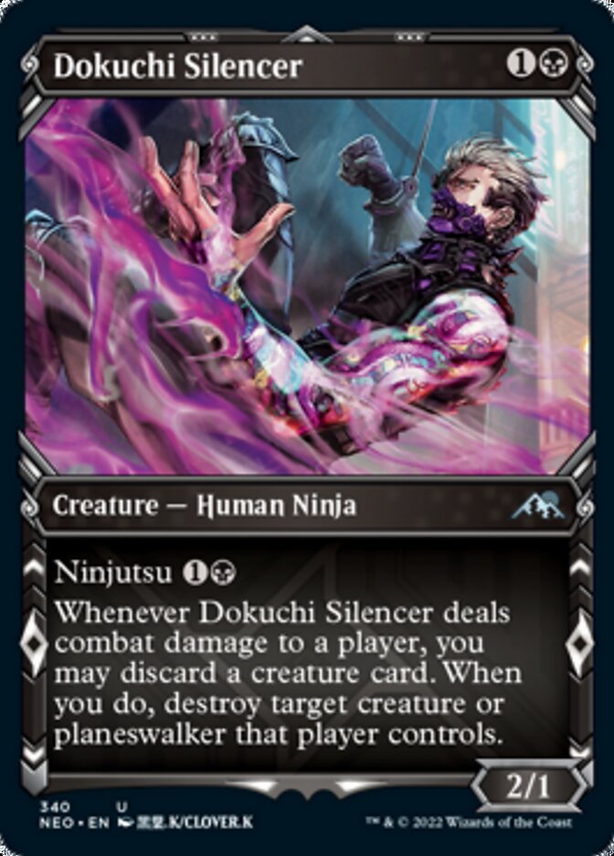 Dokuchi Silencer (Showcase Ninja) [Kamigawa: Neon Dynasty] | Gear Gaming Bentonville