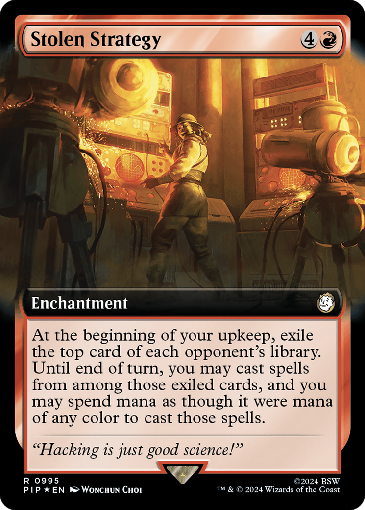 Stolen Strategy (Extended Art) (Surge Foil) [Fallout] | Gear Gaming Bentonville
