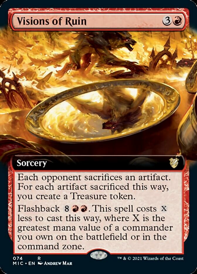 Visions of Ruin (Extended Art) [Innistrad: Midnight Hunt Commander] | Gear Gaming Bentonville