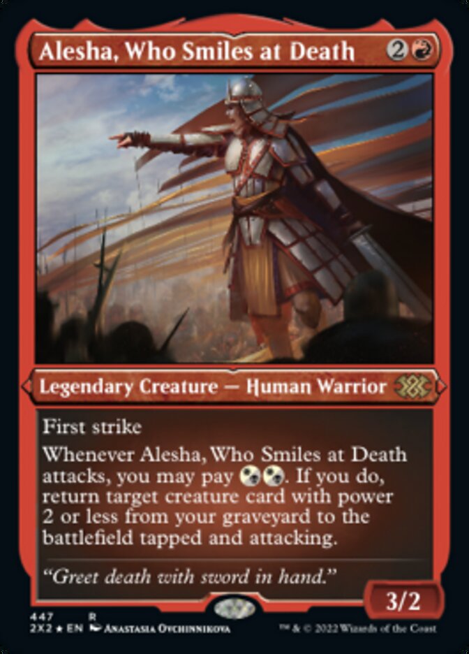 Alesha, Who Smiles at Death (Foil Etched) [Double Masters 2022] | Gear Gaming Bentonville