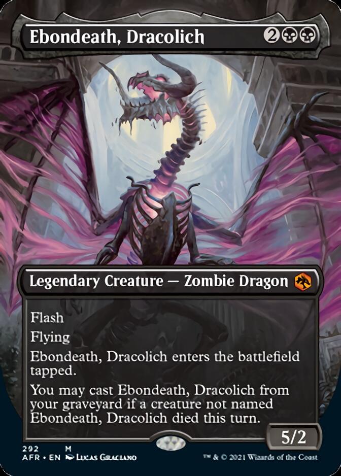 Ebondeath, Dracolich (Borderless Alternate Art) [Dungeons & Dragons: Adventures in the Forgotten Realms] | Gear Gaming Bentonville
