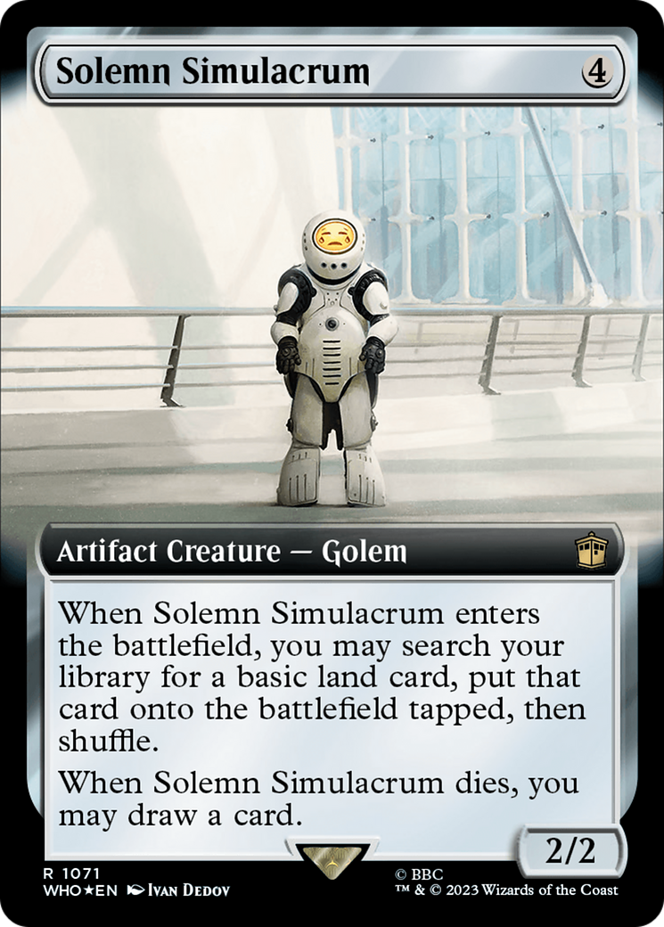 Solemn Simulacrum (Extended Art) (Surge Foil) [Doctor Who] | Gear Gaming Bentonville