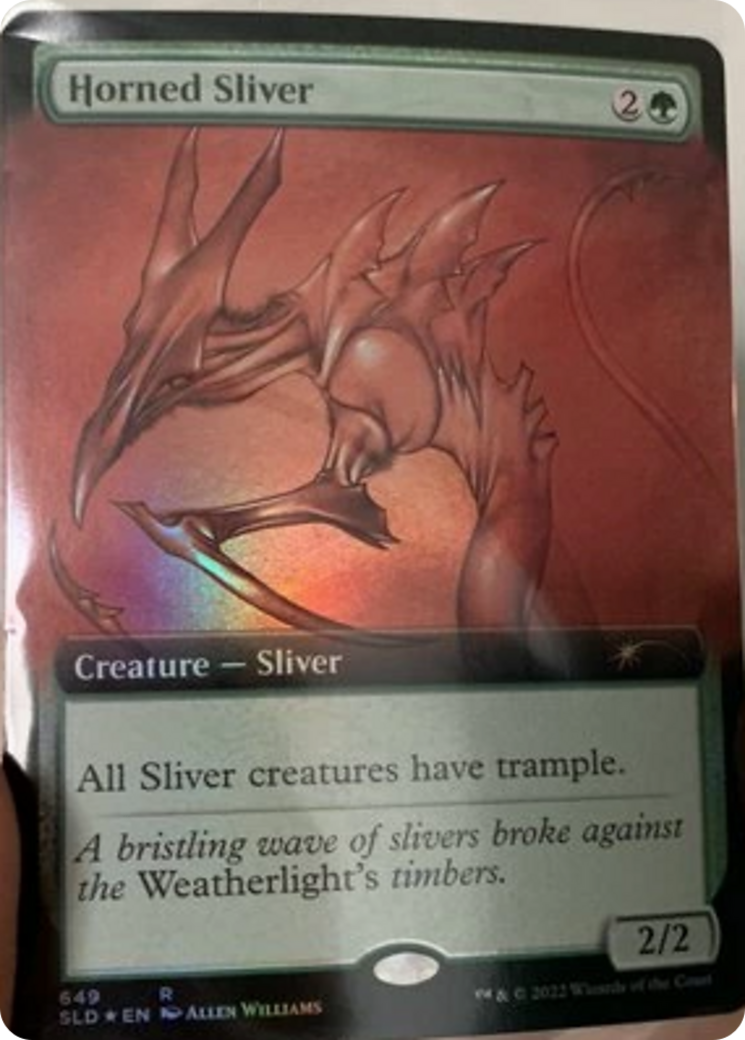 Horned Sliver (Extended Art) [Secret Lair Drop Promos] | Gear Gaming Bentonville