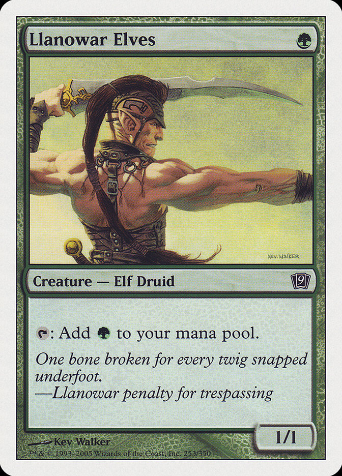 Llanowar Elves (9th Edition) [Oversize Cards] | Gear Gaming Bentonville