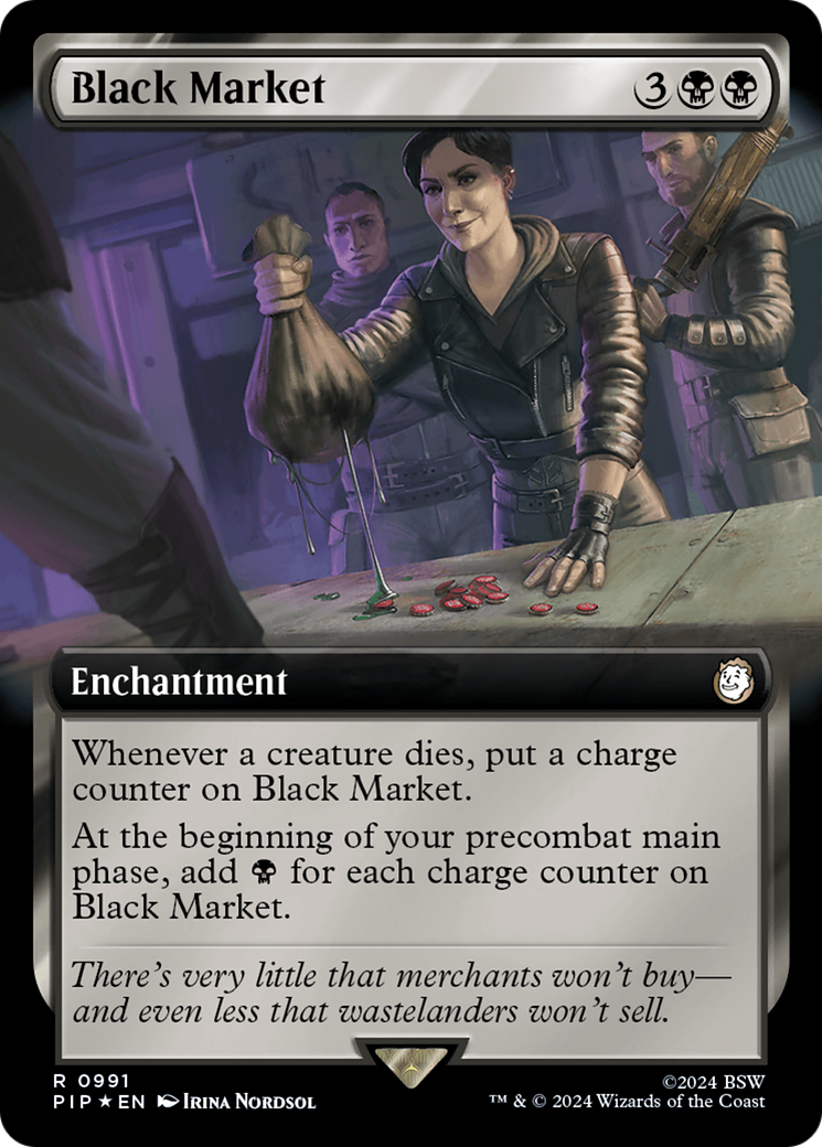 Black Market (Extended Art) (Surge Foil) [Fallout] | Gear Gaming Bentonville