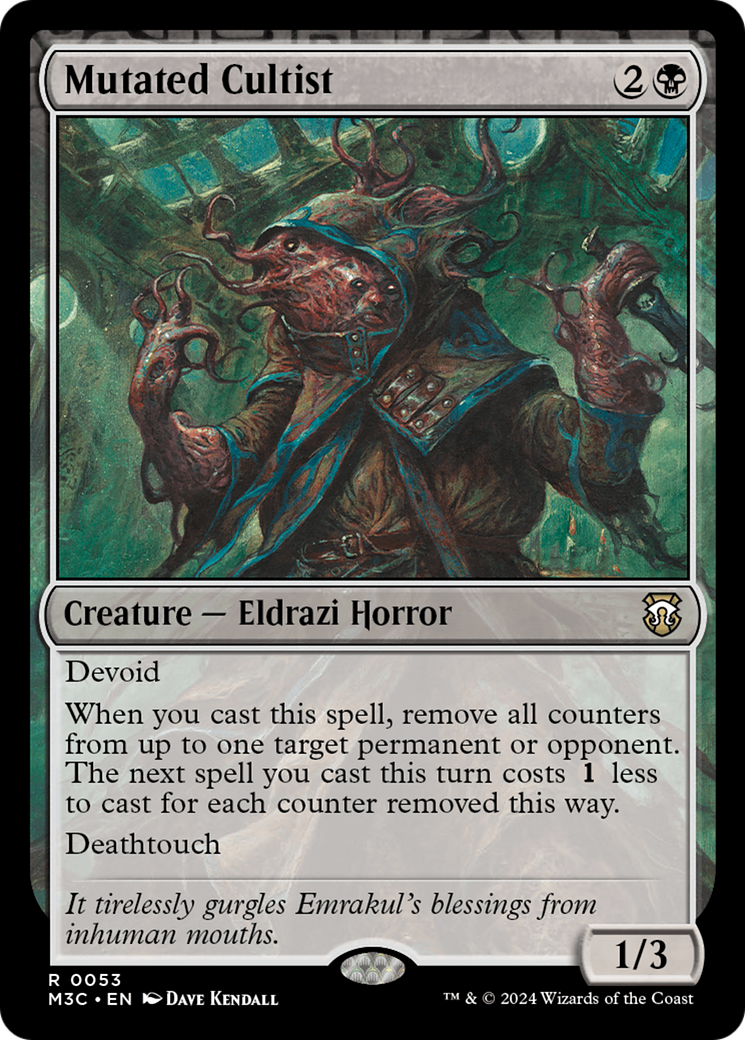 Mutated Cultist (Ripple Foil) [Modern Horizons 3 Commander] | Gear Gaming Bentonville