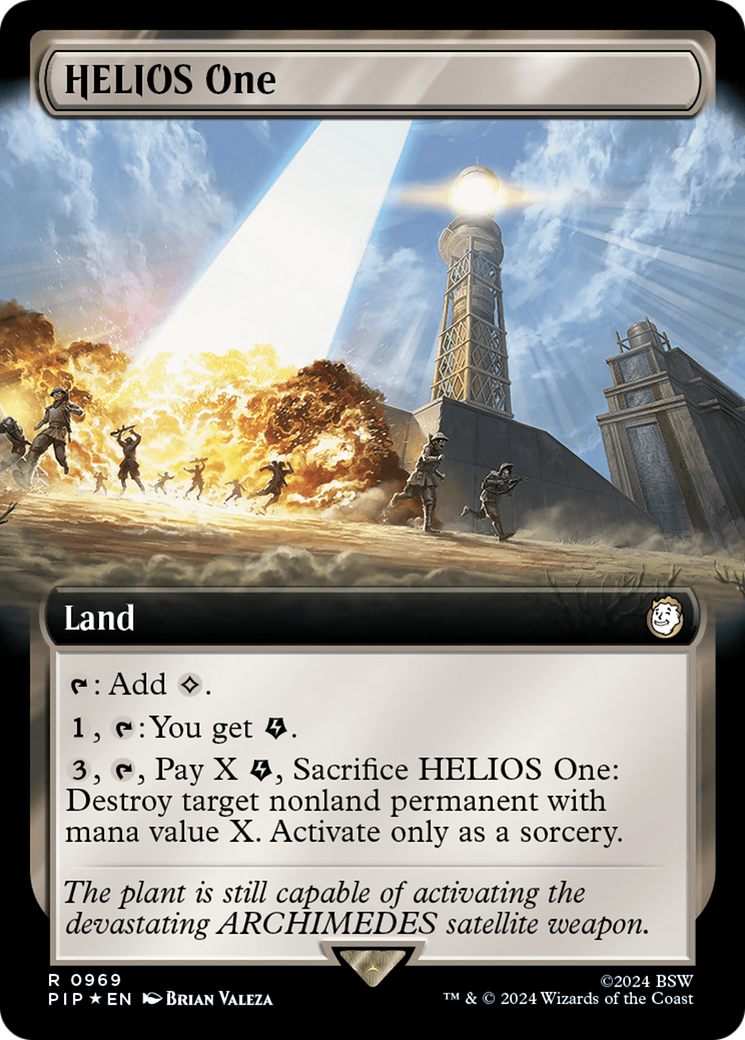 HELIOS One (Extended Art) (Surge Foil) [Fallout] | Gear Gaming Bentonville