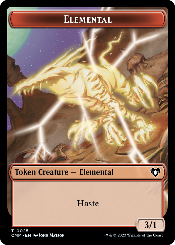 Thopter // Elemental (0025) Double-Sided Token [Commander Masters Tokens] | Gear Gaming Bentonville