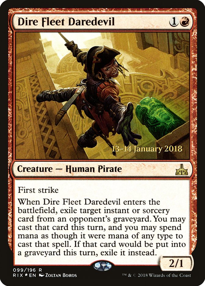 Dire Fleet Daredevil [Rivals of Ixalan Prerelease Promos] | Gear Gaming Bentonville