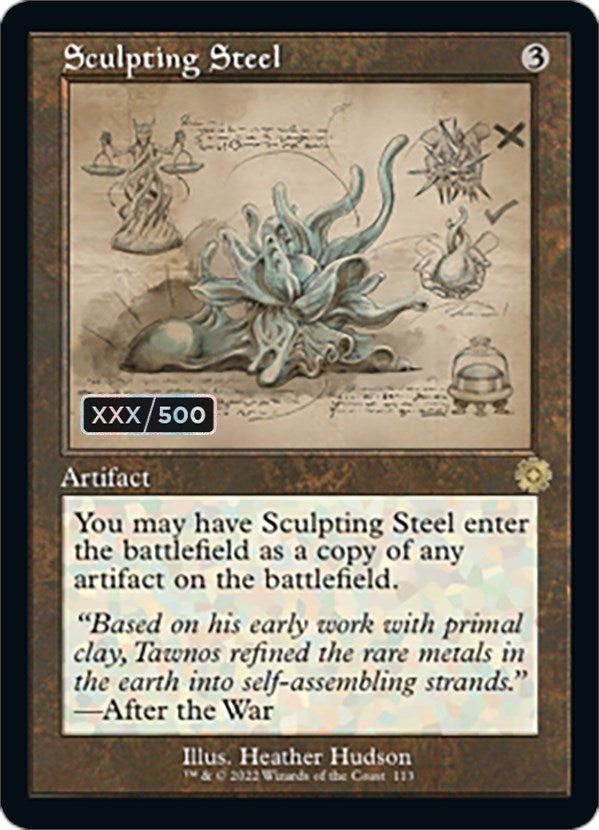 Sculpting Steel (Retro Schematic) (Serialized) [The Brothers' War Retro Artifacts] | Gear Gaming Bentonville