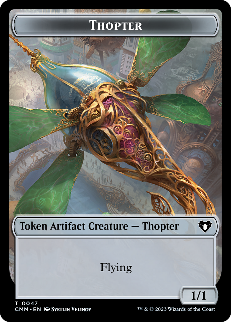 Thopter // Dragon (0020) Double-Sided Token [Commander Masters Tokens] | Gear Gaming Bentonville