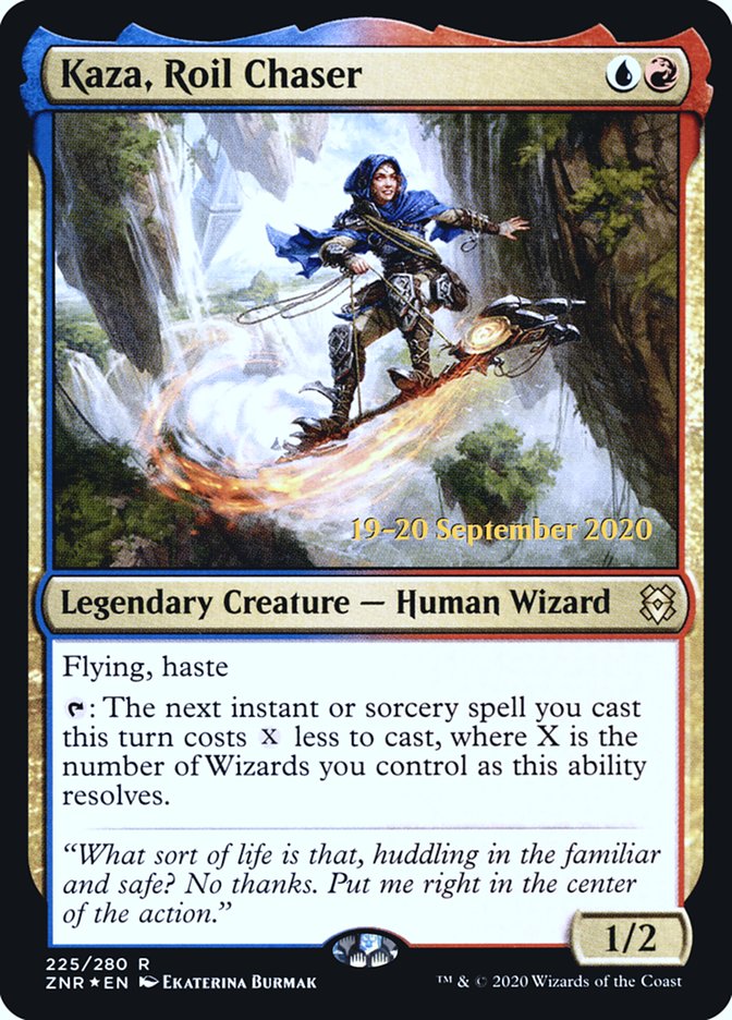 Kaza, Roil Chaser [Zendikar Rising Prerelease Promos] | Gear Gaming Bentonville