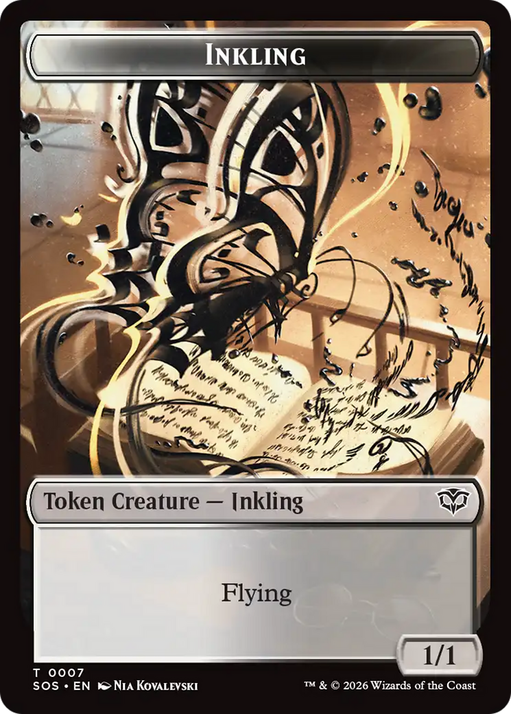 Inkling (0007) // Spirit (0011) Double-Sided Token [Secrets of Strixhaven Tokens] | Gear Gaming Bentonville