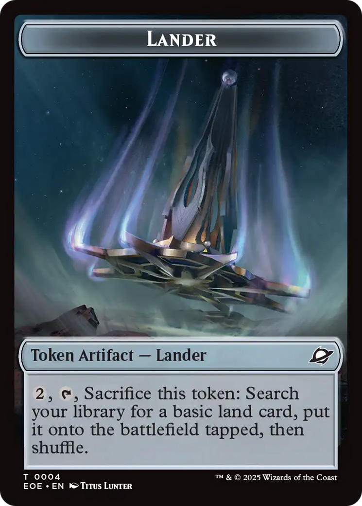 Human Soldier // Lander (0004) Doubled-Sided Token [Edge of Eternities Tokens] | Gear Gaming Bentonville