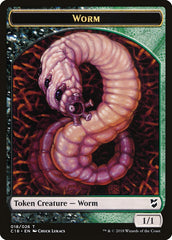 Cat Warrior // Worm Double-Sided Token [Commander 2018 Tokens] | Gear Gaming Bentonville
