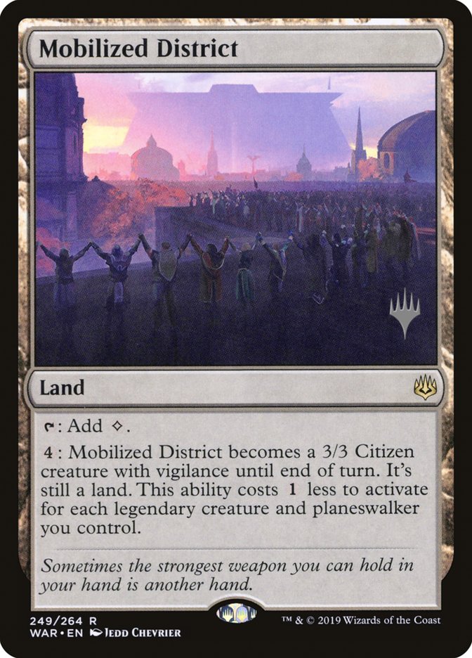 Mobilized District (Promo Pack) [War of the Spark Promos] | Gear Gaming Bentonville