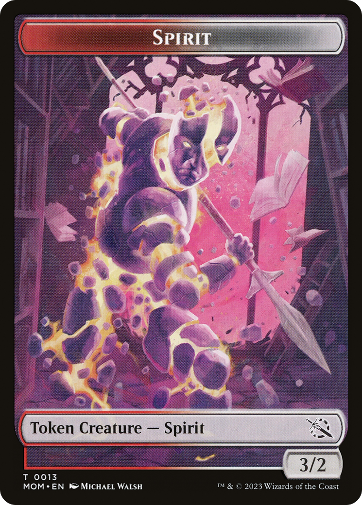 Monk // Spirit (13) Double-Sided Token [March of the Machine Tokens] | Gear Gaming Bentonville