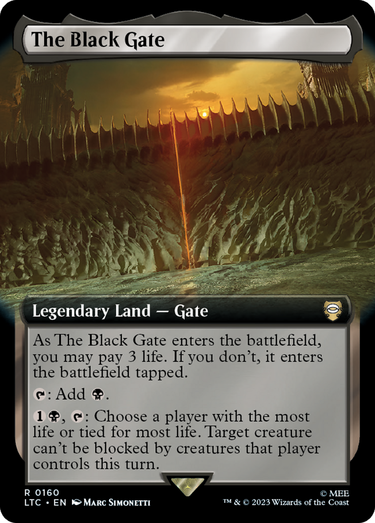 The Black Gate (Extended Art) [The Lord of the Rings: Tales of Middle-Earth Commander] | Gear Gaming Bentonville