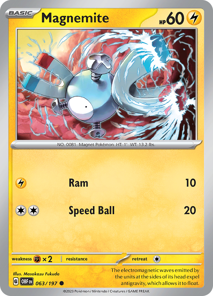 Magnemite (063/197) [Scarlet & Violet: Obsidian Flames] | Gear Gaming Bentonville