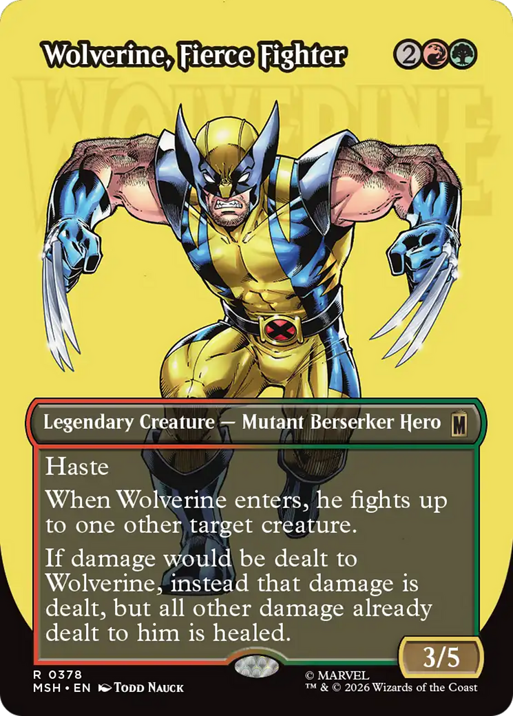 Wolverine, Fierce Fighter (Borderless) [Marvel Super Heroes] | Gear Gaming Bentonville
