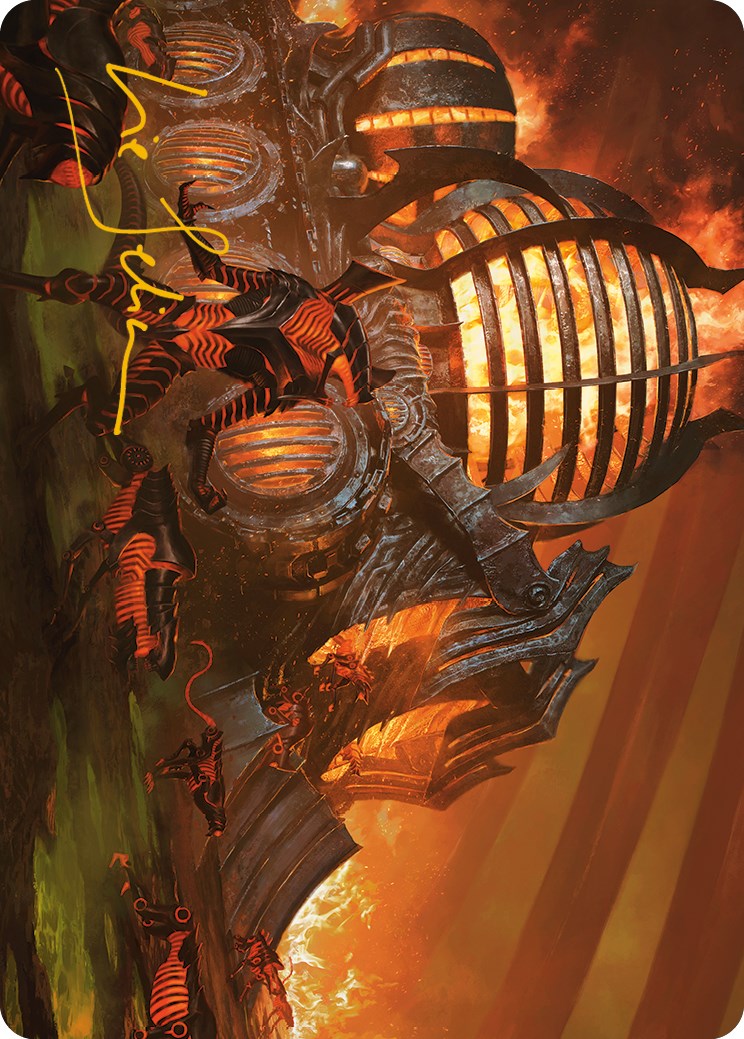 Urabrask's Forge Art Card (Gold-Stamped Signature) [Phyrexia: All Will Be One Art Series] | Gear Gaming Bentonville