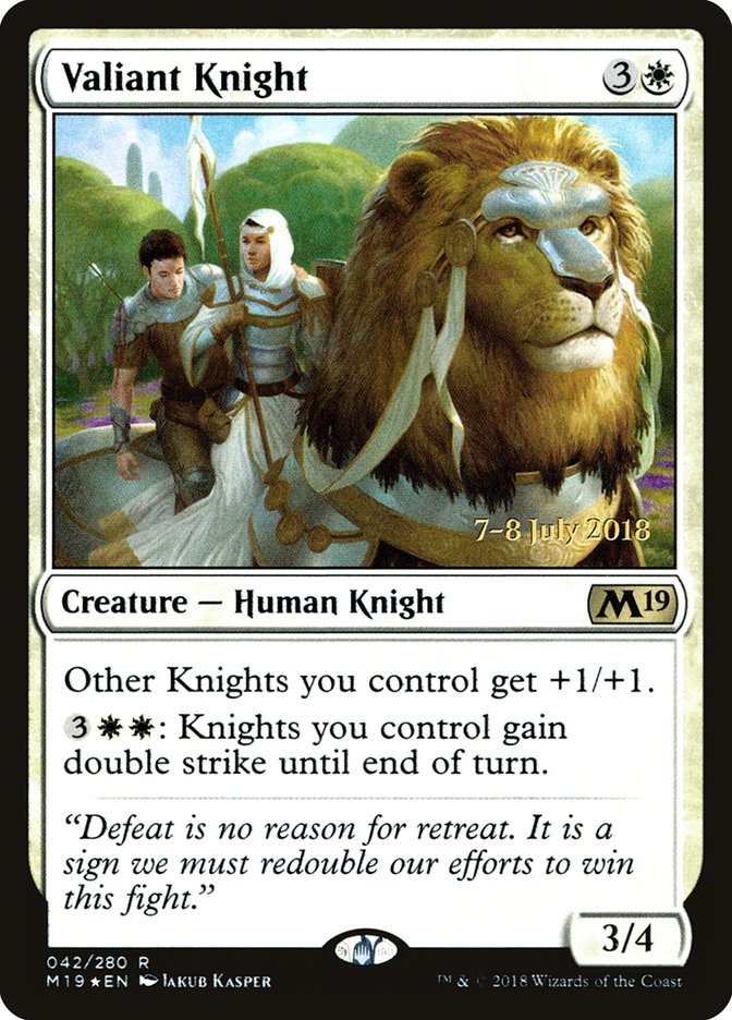Valiant Knight [Core Set 2019 Prerelease Promos] | Gear Gaming Bentonville