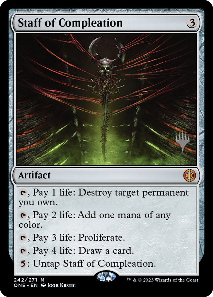 Staff of Compleation (Promo Pack) [Phyrexia: All Will Be One Promos] | Gear Gaming Bentonville