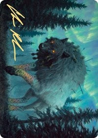 Sarulf, Realm Eater Art Card (Gold-Stamped Signature) [Kaldheim Art Series] | Gear Gaming Bentonville