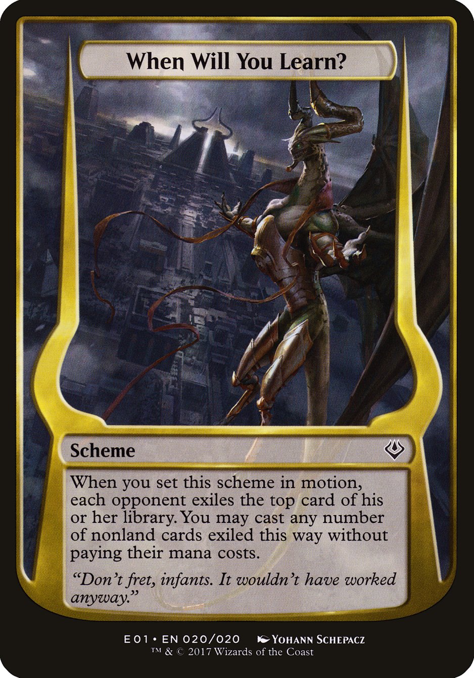 When Will You Learn? (Schemes) [Archenemy: Nicol Bolas Schemes] | Gear Gaming Bentonville