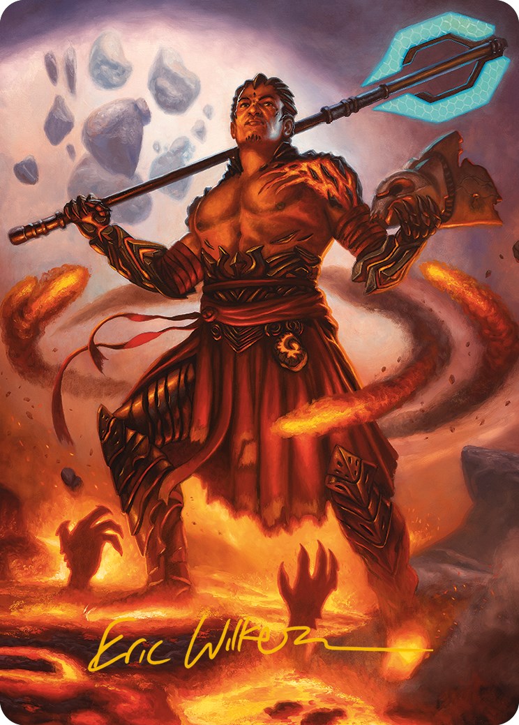 Koth, Fire of Resistance Art Card (Gold-Stamped Signature) [Phyrexia: All Will Be One Art Series] | Gear Gaming Bentonville