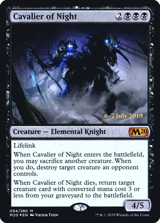 Cavalier of Night [Core Set 2020 Prerelease Promos] | Gear Gaming Bentonville