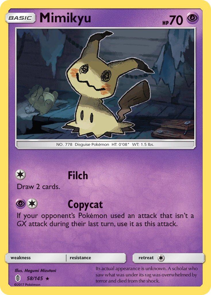 Mimikyu (58/145) (Theme Deck Exclusive) [Sun & Moon: Guardians Rising] | Gear Gaming Bentonville