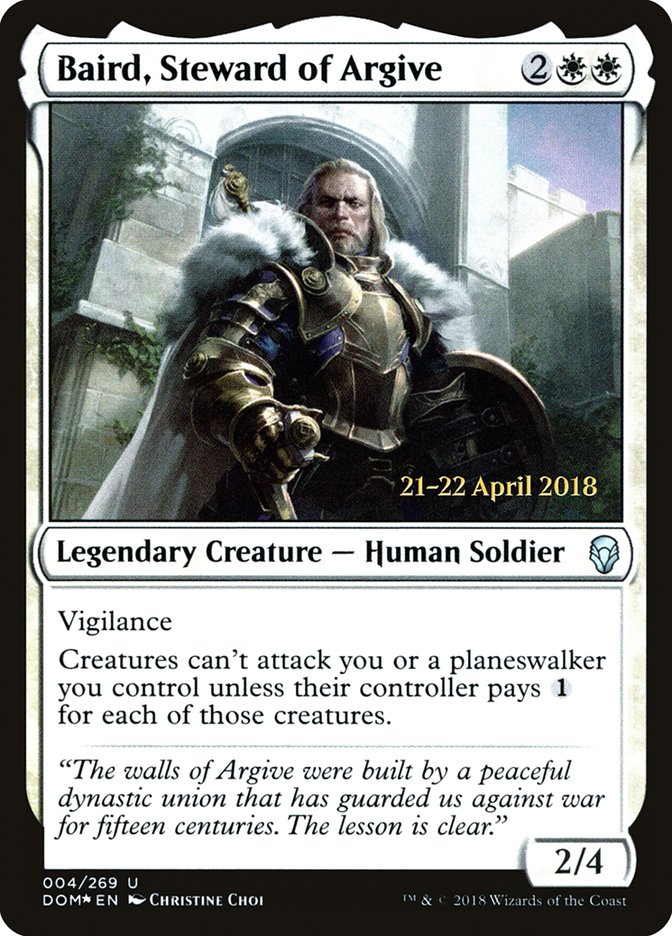 Baird, Steward of Argive [Dominaria Prerelease Promos] | Gear Gaming Bentonville