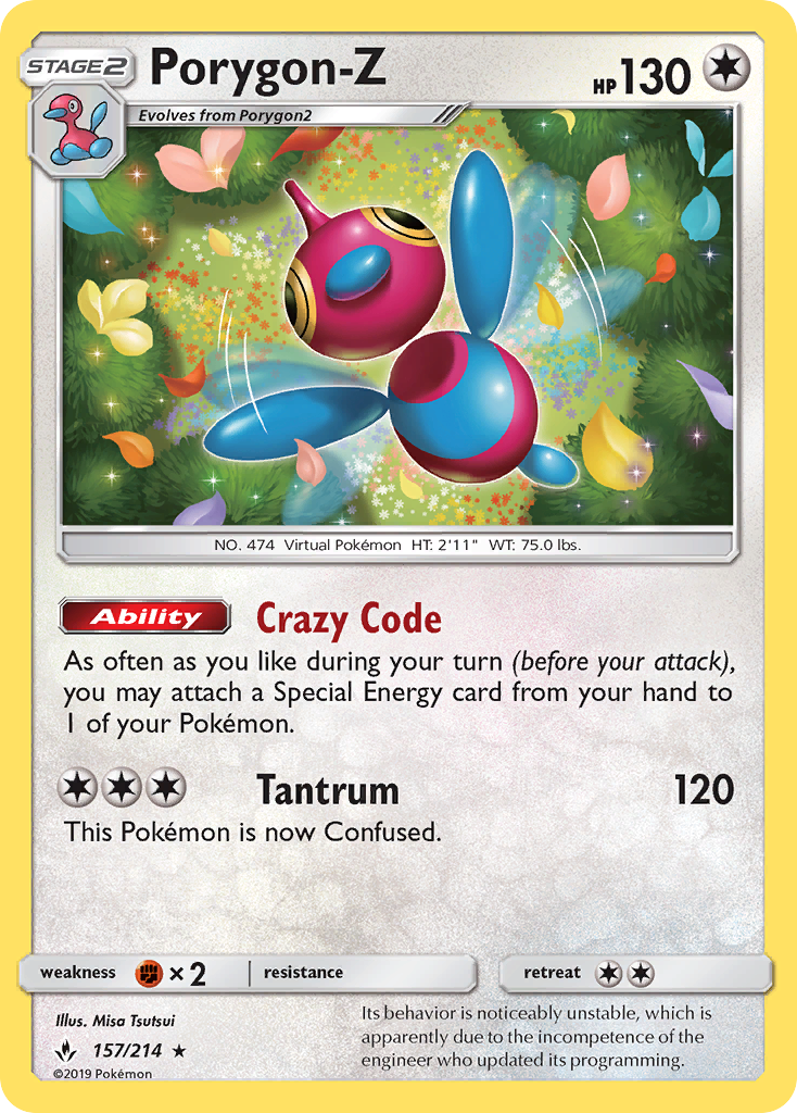 Porygon-Z (157/214) [Sun & Moon: Unbroken Bonds] | Gear Gaming Bentonville