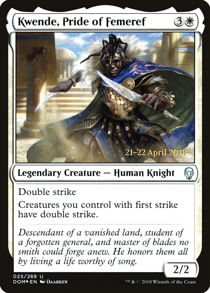 Kwende, Pride of Femeref [Dominaria Prerelease Promos] | Gear Gaming Bentonville