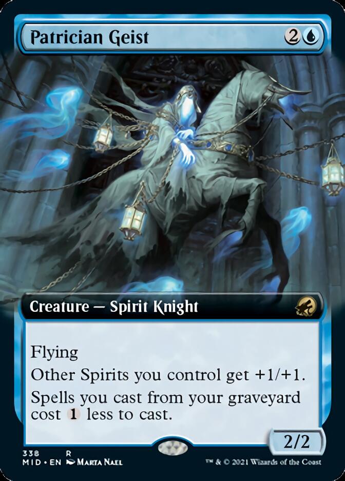 Patrician Geist (Extended Art) [Innistrad: Midnight Hunt] | Gear Gaming Bentonville