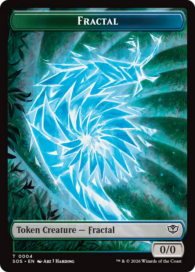Fractal (0004) // Elemental (0002) Double-Sided Token [Secrets of Strixhaven Tokens] | Gear Gaming Bentonville