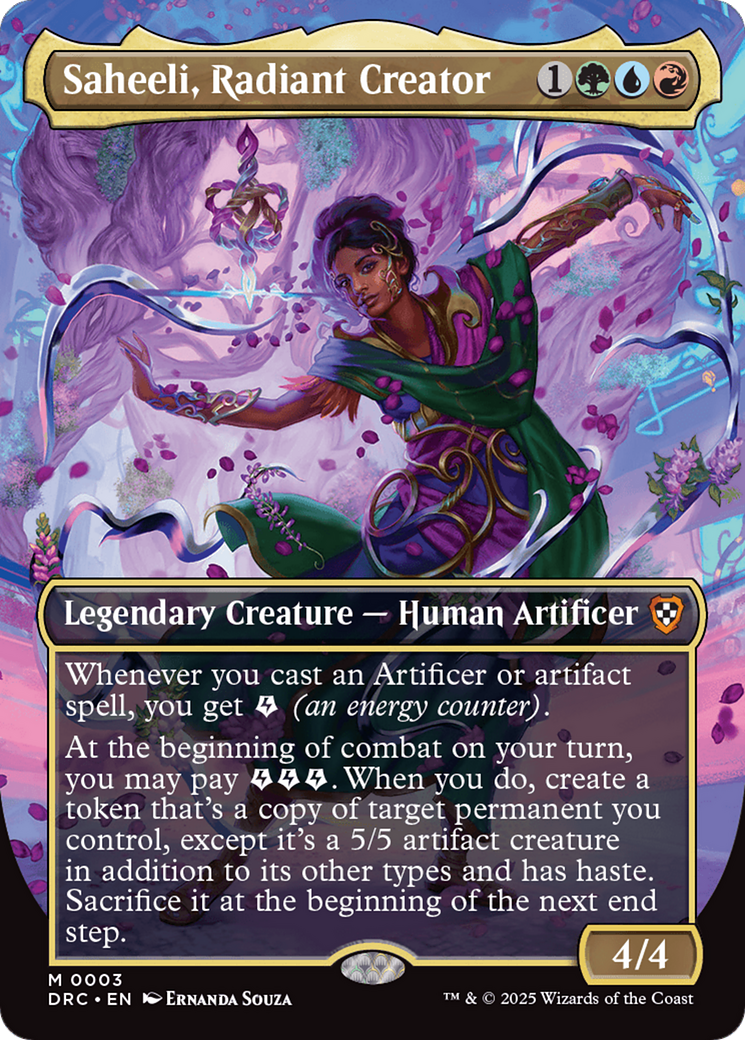 Saheeli, Radiant Creator (Borderless) [Aetherdrift Commander] | Gear Gaming Bentonville