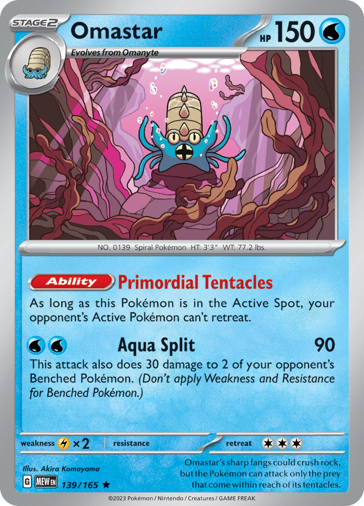 Omastar (139/165) [Scarlet & Violet: 151] | Gear Gaming Bentonville