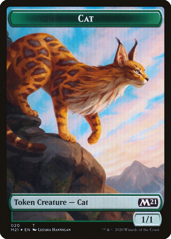 Beast // Cat (020) Double-Sided Token [Core Set 2021 Tokens] | Gear Gaming Bentonville