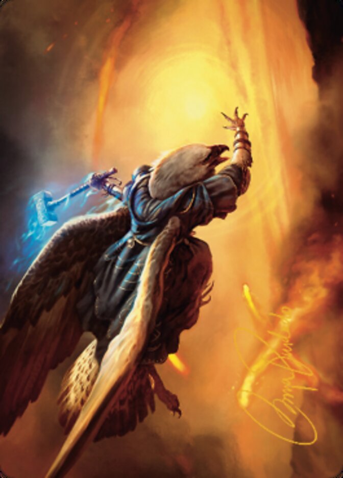 Battlewing Mystic Art Card (Gold-Stamped Signature) [Dominaria United Art Series] | Gear Gaming Bentonville