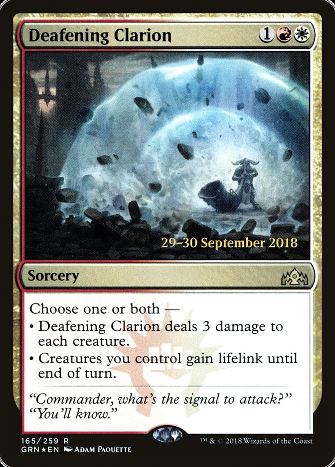 Deafening Clarion [Guilds of Ravnica Prerelease Promos] | Gear Gaming Bentonville