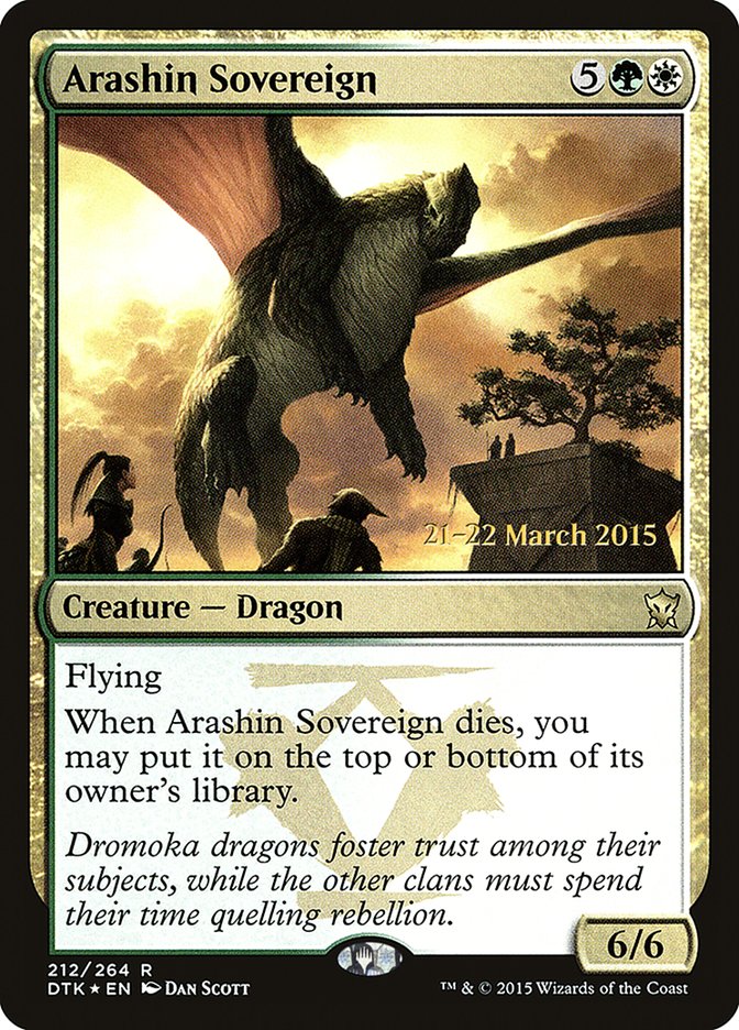 Arashin Sovereign [Dragons of Tarkir Prerelease Promos] | Gear Gaming Bentonville