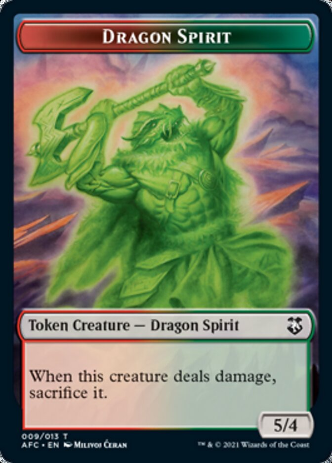 Beast // Dragon Spirit Double-Sided Token [Dungeons & Dragons: Adventures in the Forgotten Realms Commander Tokens] | Gear Gaming Bentonville