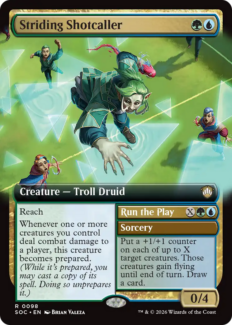 Striding Shotcaller (Extended Art) [Secrets of Strixhaven Commander] | Gear Gaming Bentonville