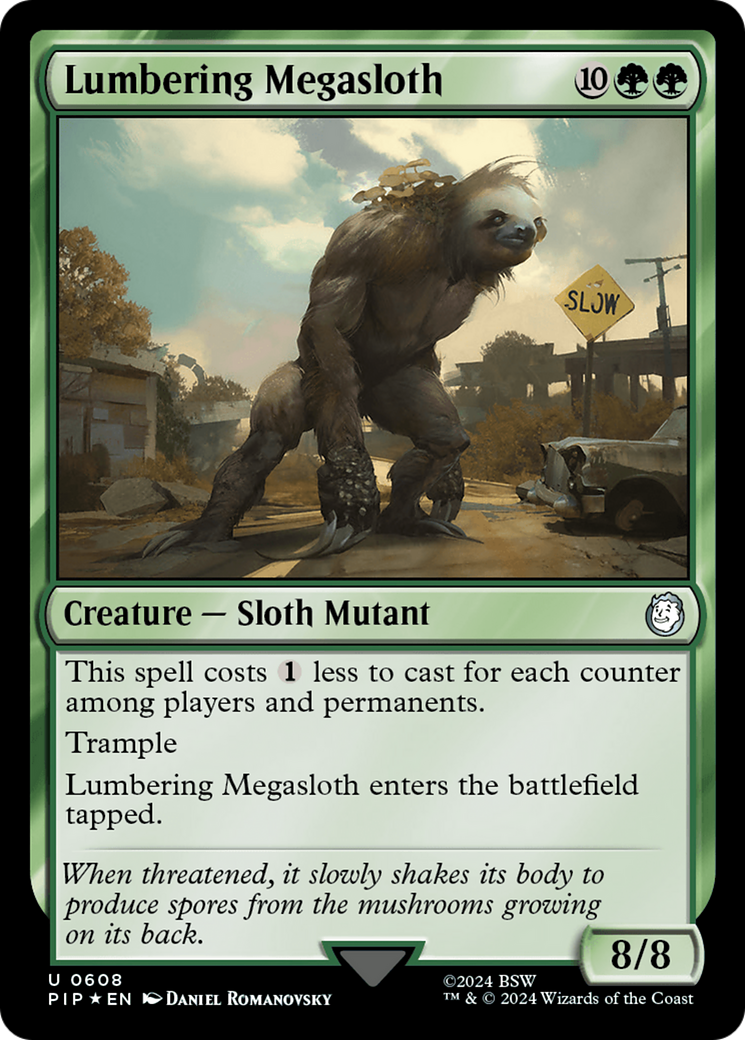 Lumbering Megasloth (Surge Foil) [Fallout] | Gear Gaming Bentonville