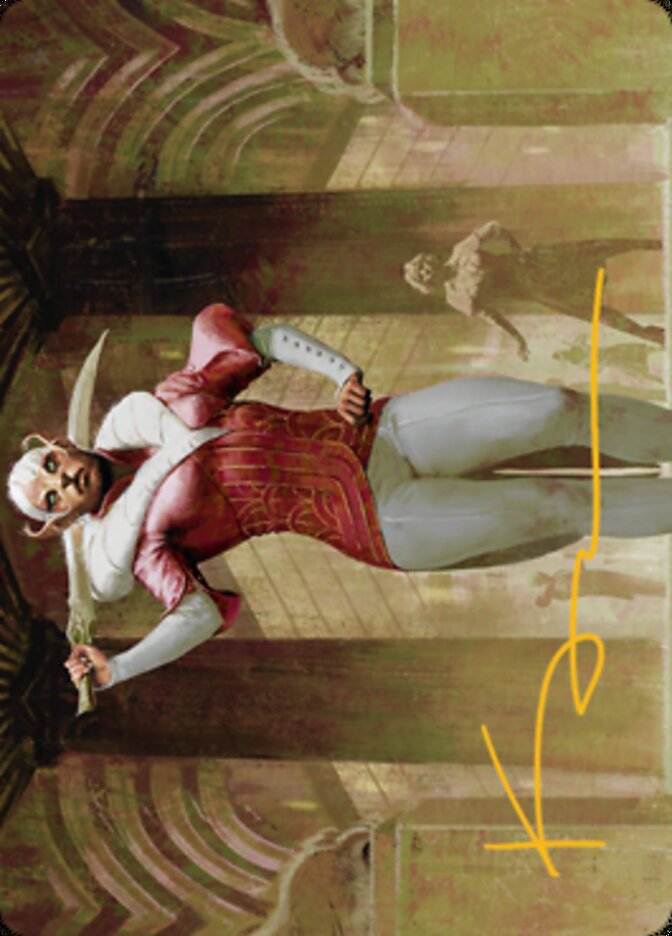 Mage's Attendant Art Card (Gold-Stamped Signature) [Streets of New Capenna Art Series] | Gear Gaming Bentonville